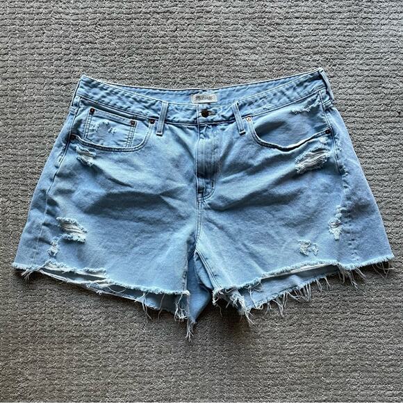 Madewell The Plus Curvy Momjean Short in Flintwood Wash Size 20W - Picture 3 of 8